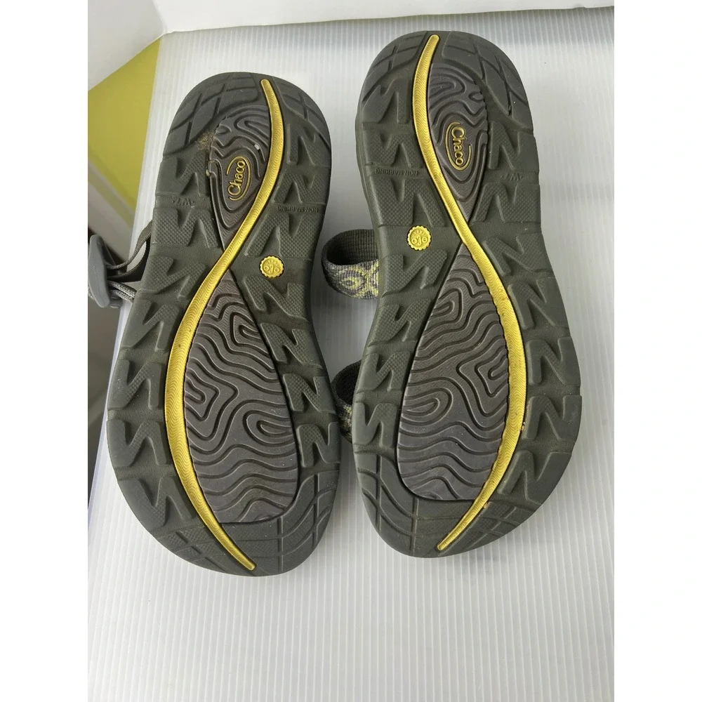 Chaco Z Cloud 2 Womens Athletic Sandals  Gray Yellow Geometric Strappy 7